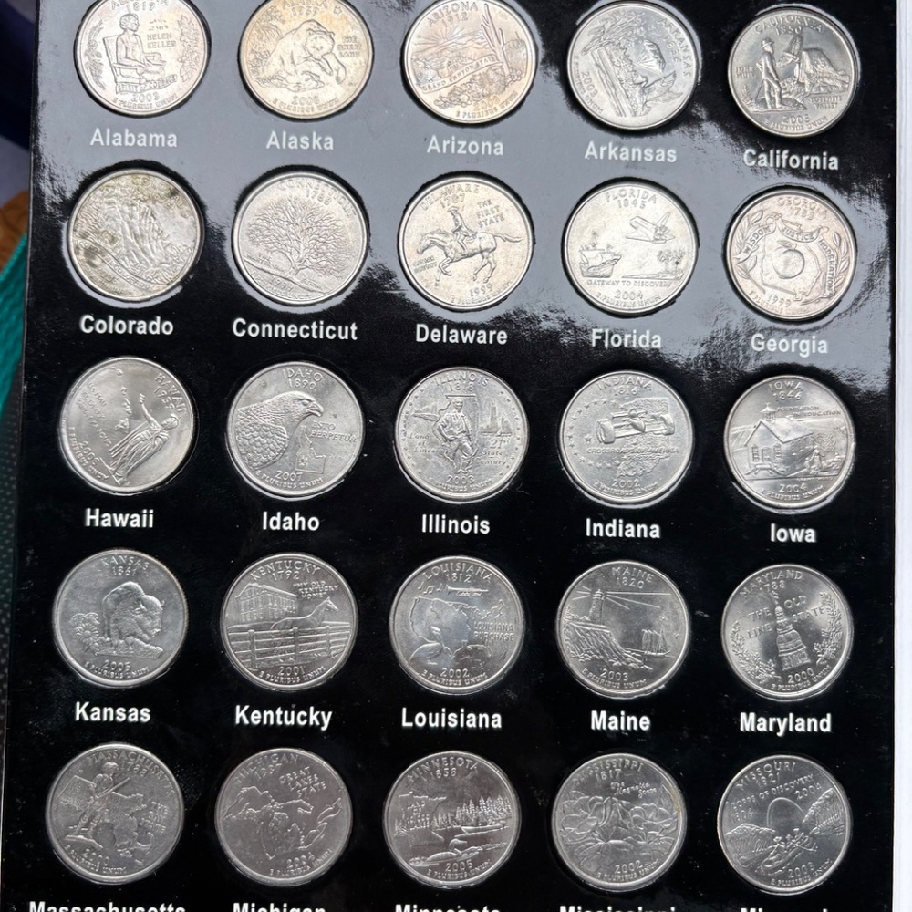 3 Full Sets of 50 State Quarter Collections with Book Holder - Picture 11 of 13